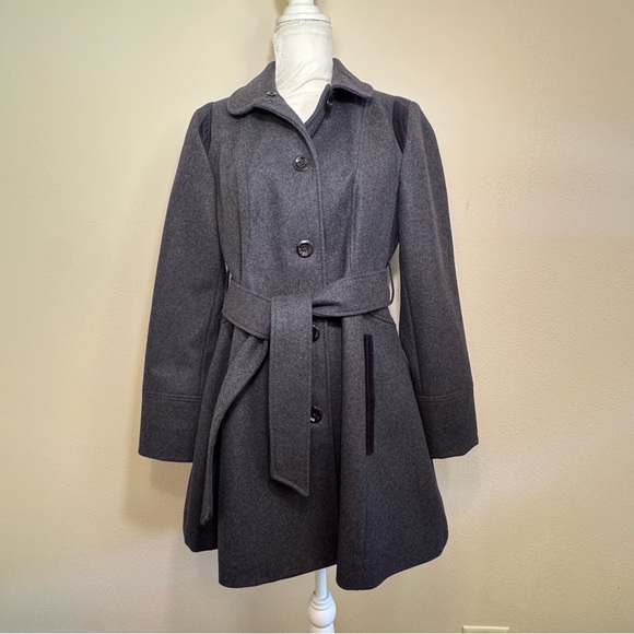 Apt 9 Women's Charcoal Gray Wool Blend Pea Coat - Picture 5 of 15